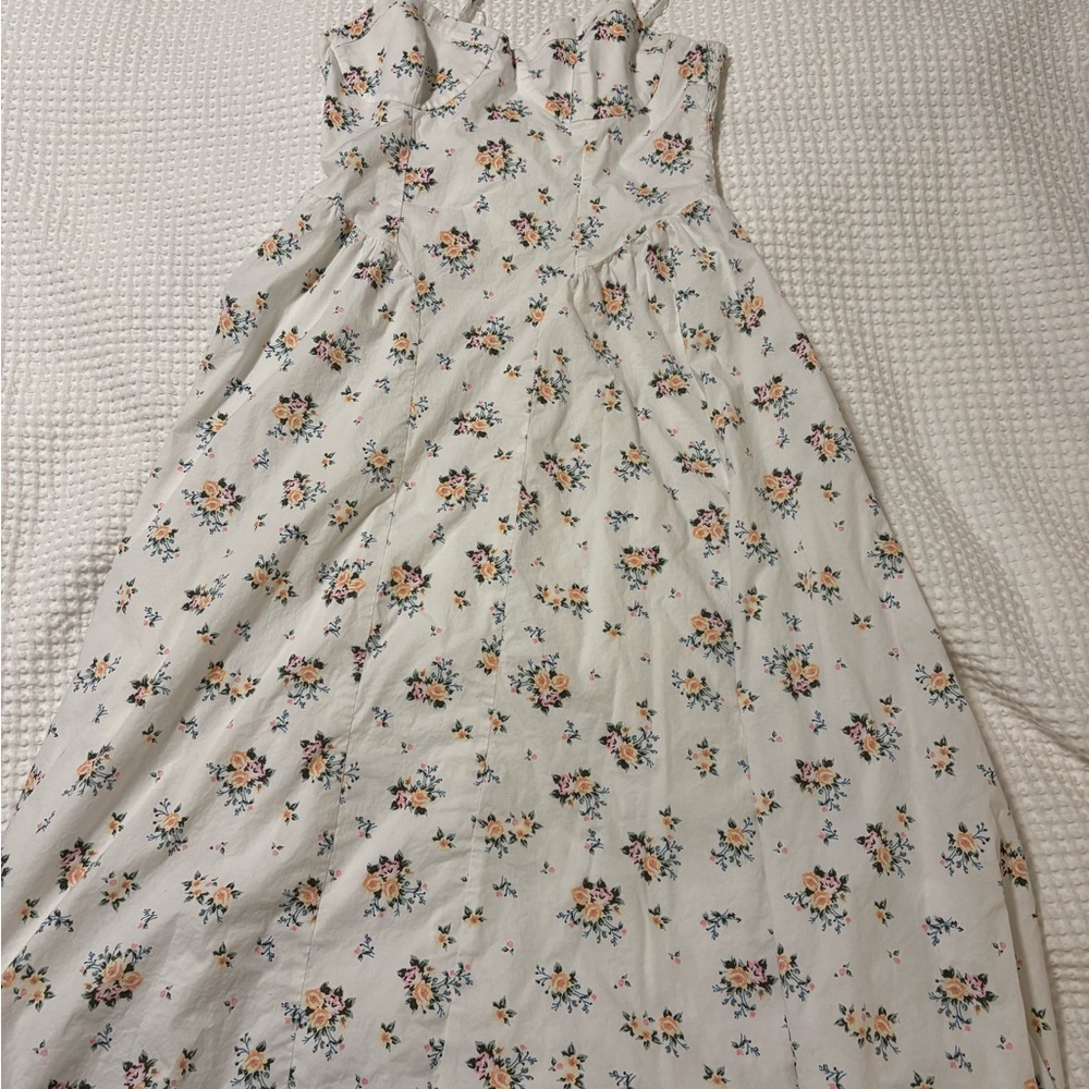 Wayf White Floral Dress